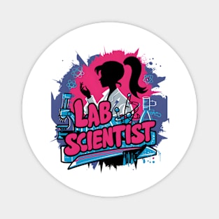 "Discovery in Action: The Lab Scientist Silhouette" Magnet